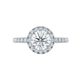 Round Diamond Halo Engagement Ring